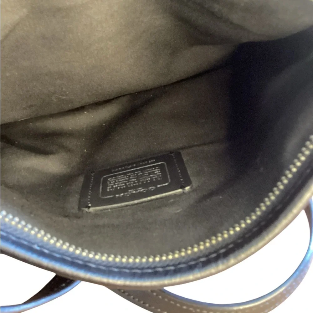 Coach Signature Coated Canvas Black File Crossbody Bag - READ DESCRIPTION - Picture 5 of 10